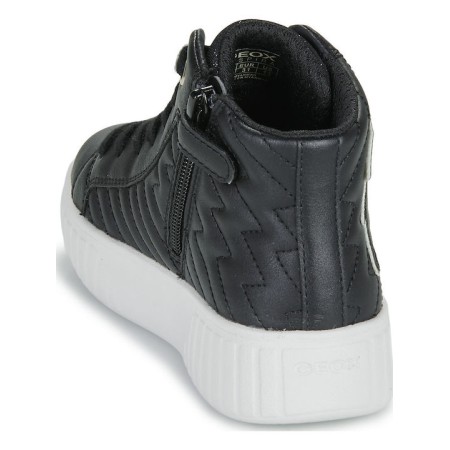 GEOX J MIKIROSHI ΠΑΙΔΙΚΑ SNEAKERS HIGH ΑΝΑΤΟΜΙΚΑ ΜΑΥΡΑ J56DVE000BCC9999  